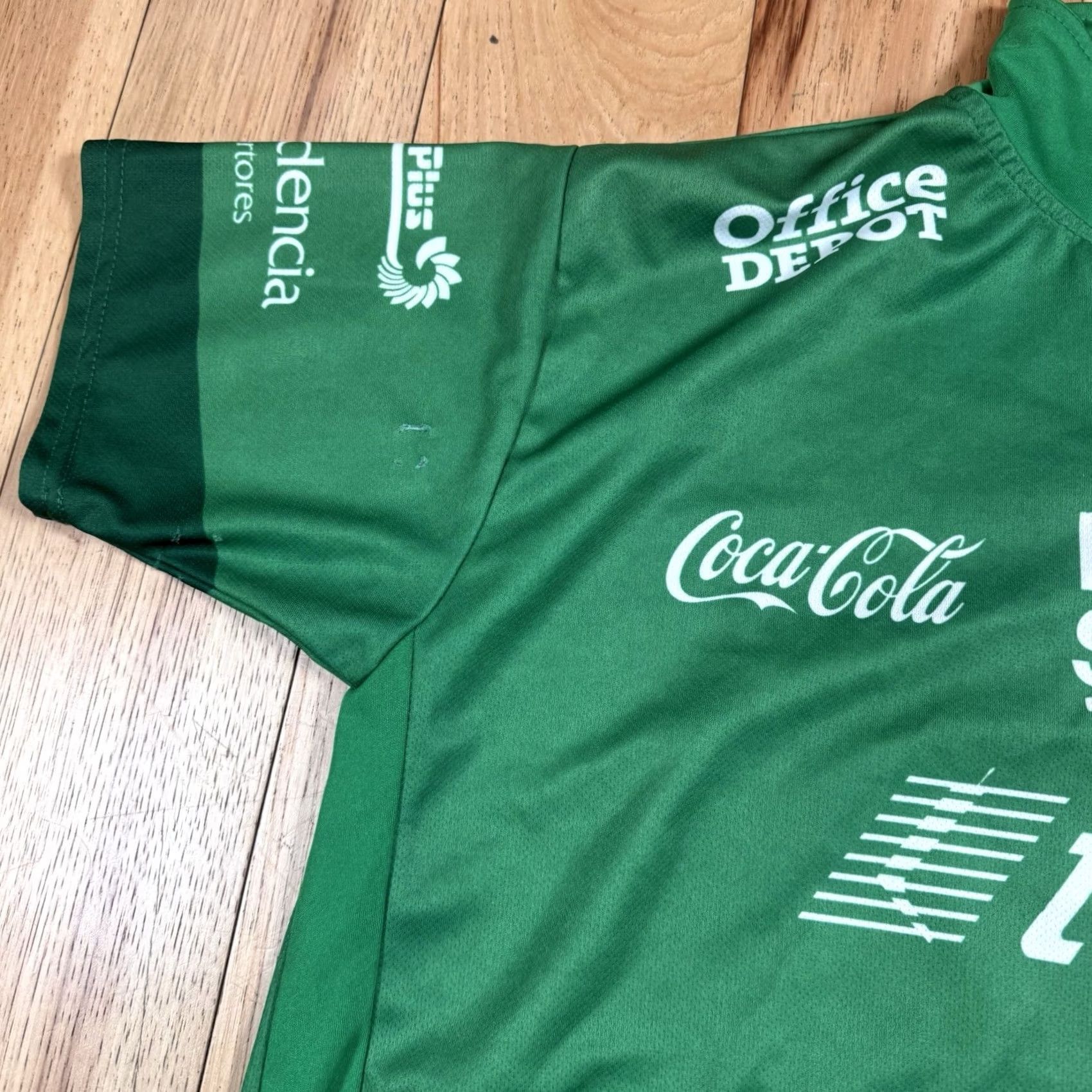 Vintage MX Polo Shirt Soccer Green Mens L Telcel Mobil Ciudad Mederas Caliente Jersey Activewear Size US L / EU 52-54 / 3 - 3 Thumbnail