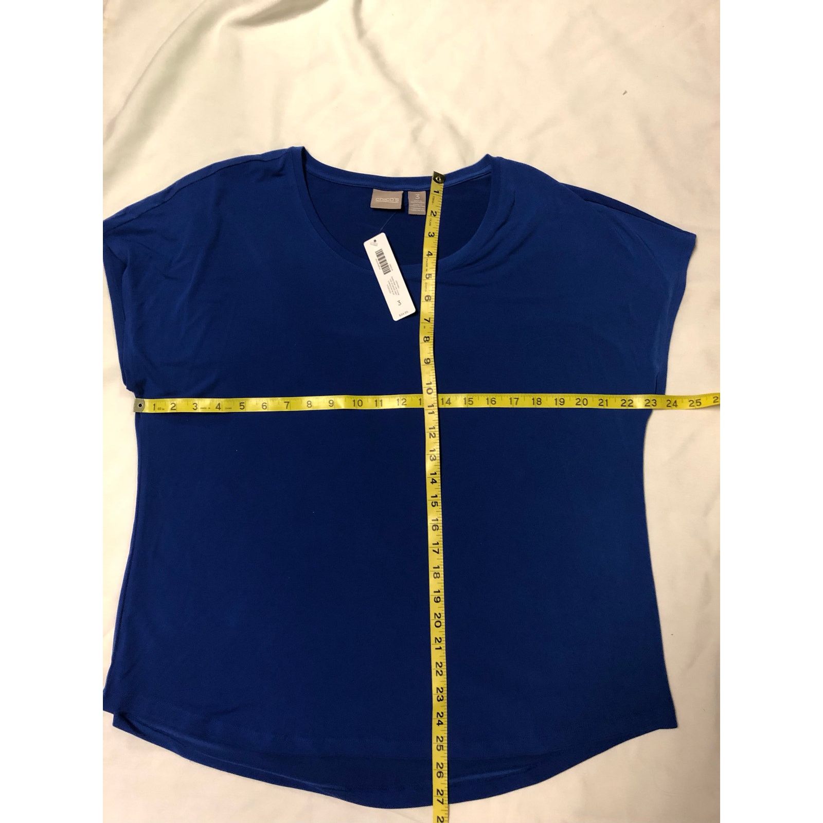 Chicos Women’s Chico’s Shortsleeved Blue Blouse Size S / US 4 / IT 40 - 8 Thumbnail