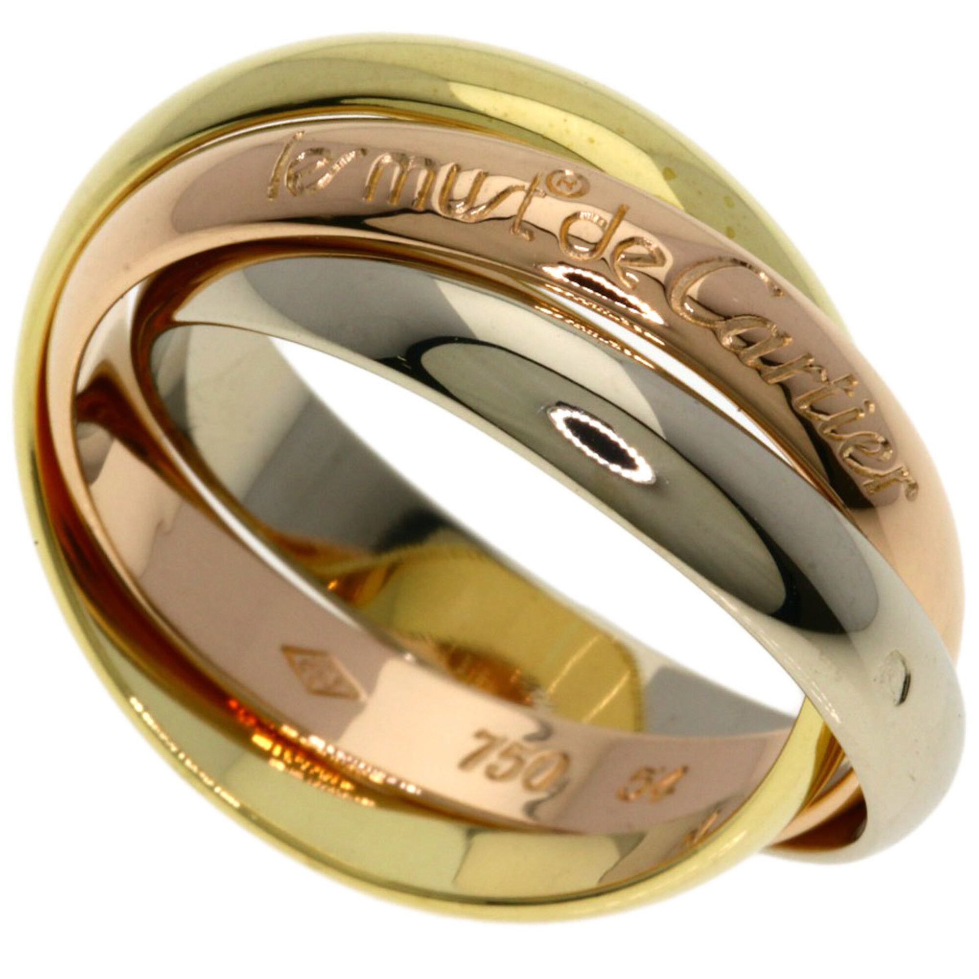 Cartier Cartier Trinity #54 Ring - 18K Yellow Gold/18K White Pink Gold Women's CARTIER Size ONE SIZE - 1 Thumbnail