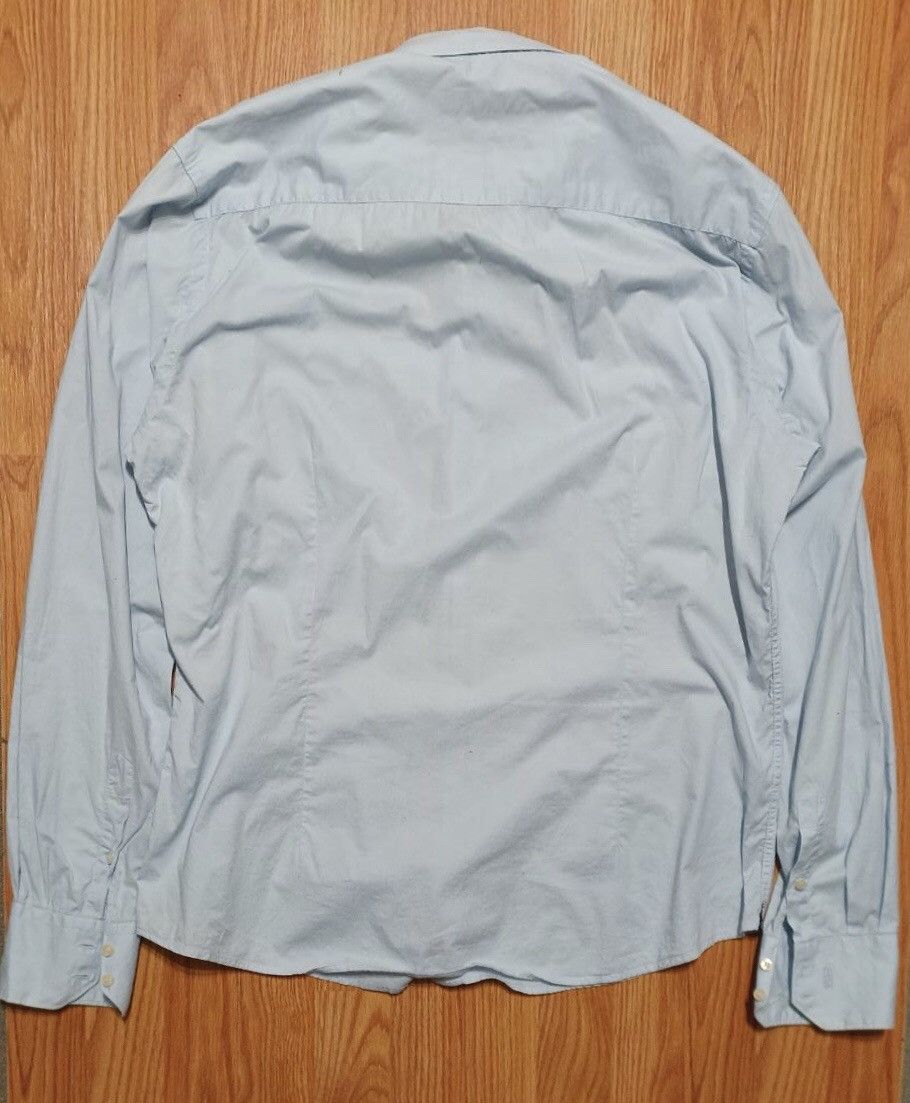 Balenciaga × Designer Balenciaga Mens Dress Shirt Blue size 44 / 17.5 Size 44R - 4 Thumbnail