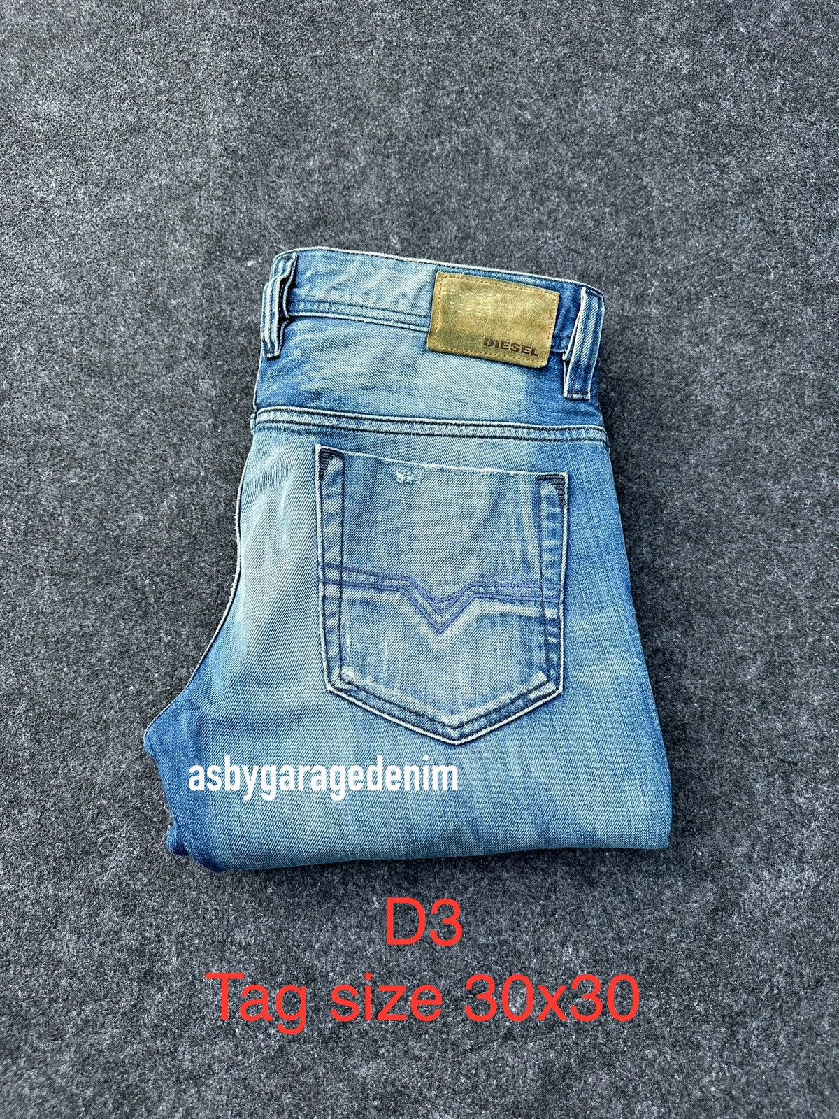 Beauty Beast × Diesel Diesel Safado Faded Washed Distressed Denim D3 Size US 30 / EU 46 - 20 Thumbnail