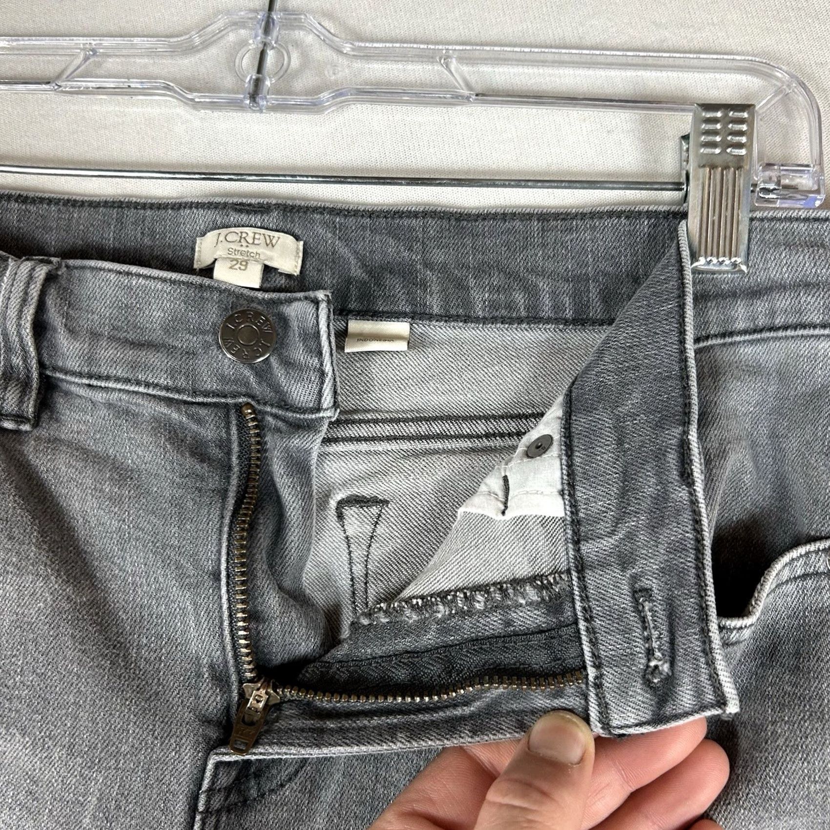 J.Crew J. Crew Jeans Skinny 29 Gray Denim Mid Rise Regular Women's Jeans Skinny 29in Inseam 28in Cotton Blend Stretch 5-Pocket City Preppy Vintage No Size 29" - 4 Thumbnail