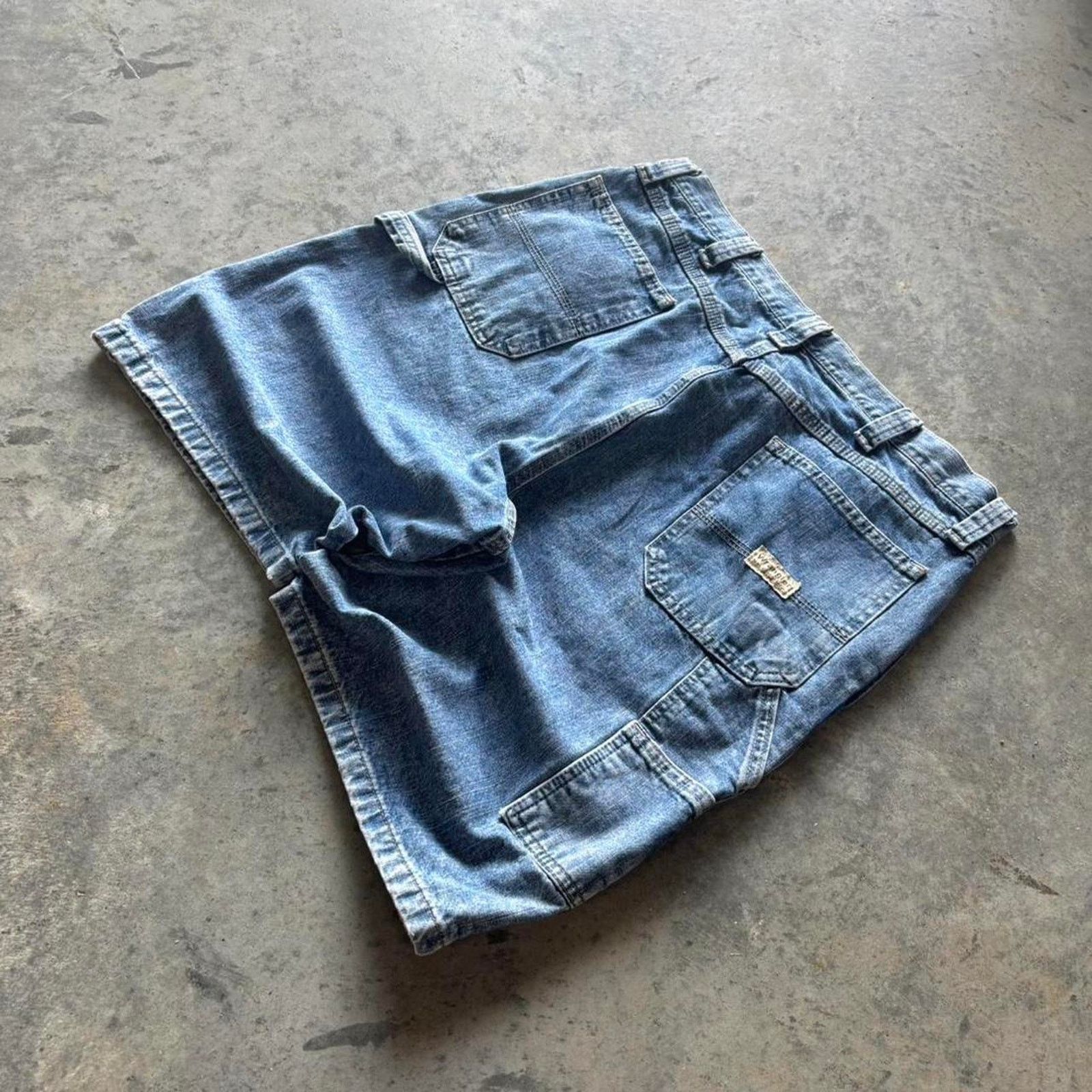JNCO × Vintage × Wrangler Y2K Baggy Jean Shorts Wrangler Carpenter Size US 36 / EU 52 - 1 Thumbnail