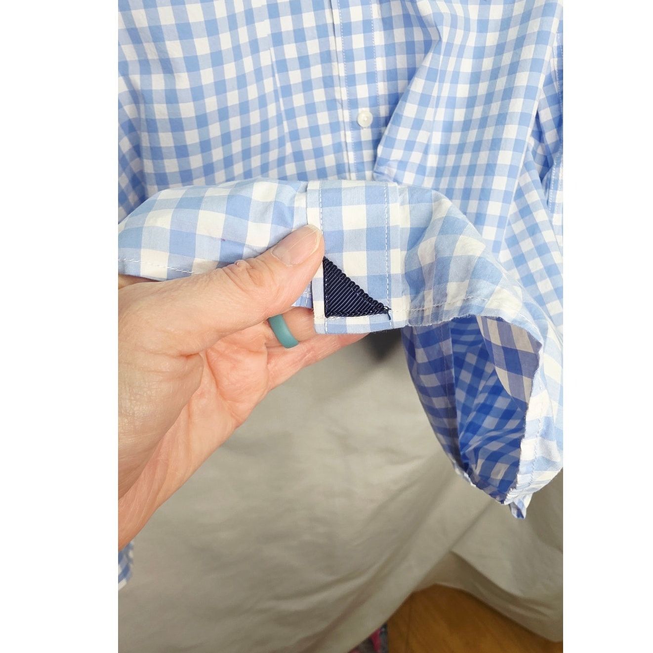 UNTUCKit UNTUCKit Blue & White Check Pattern Long Sleeve Shirt XXL Size US XXL / EU 58 / 5 - 6 Thumbnail