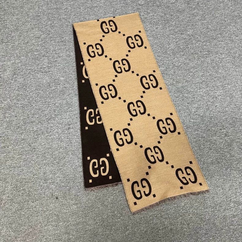 Gucci Gucci Coffee color caramel color double-sided large logo sc Size ONE SIZE - 2 Thumbnail