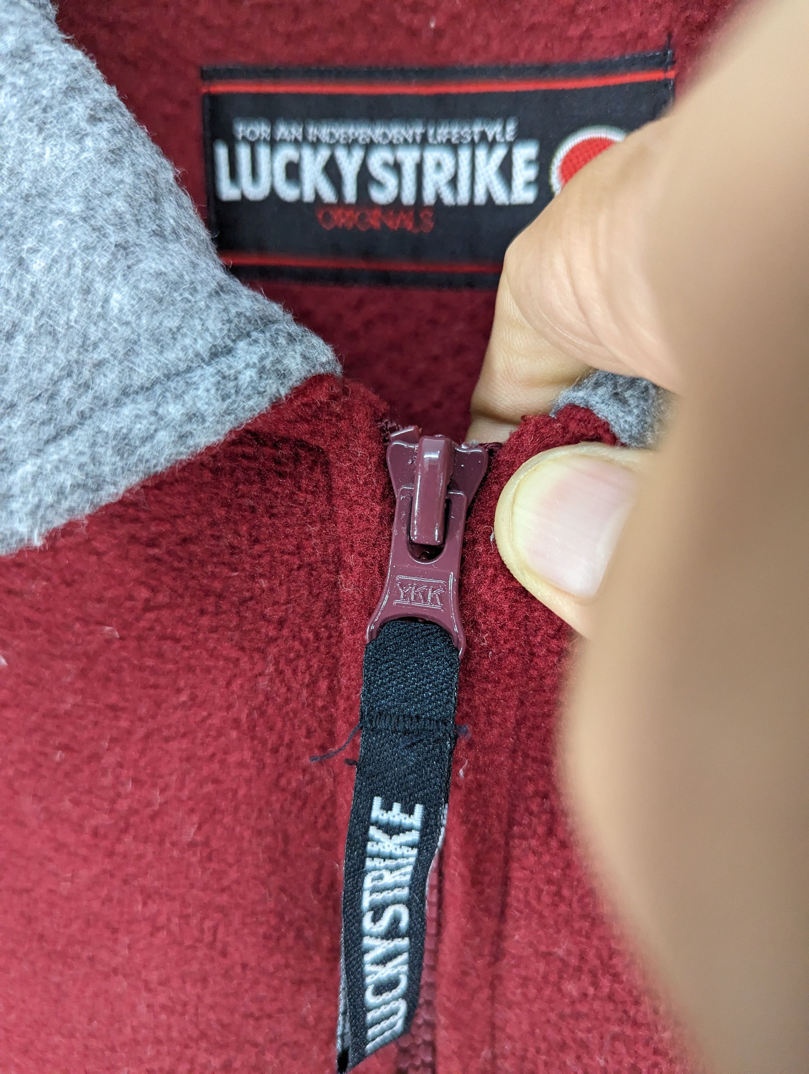 Sports Specialties × Vintage Vintage Lucky Strike Fleece Halfzipper Shirt Jacket Size US M / EU 48-50 / 2 - 8 Thumbnail