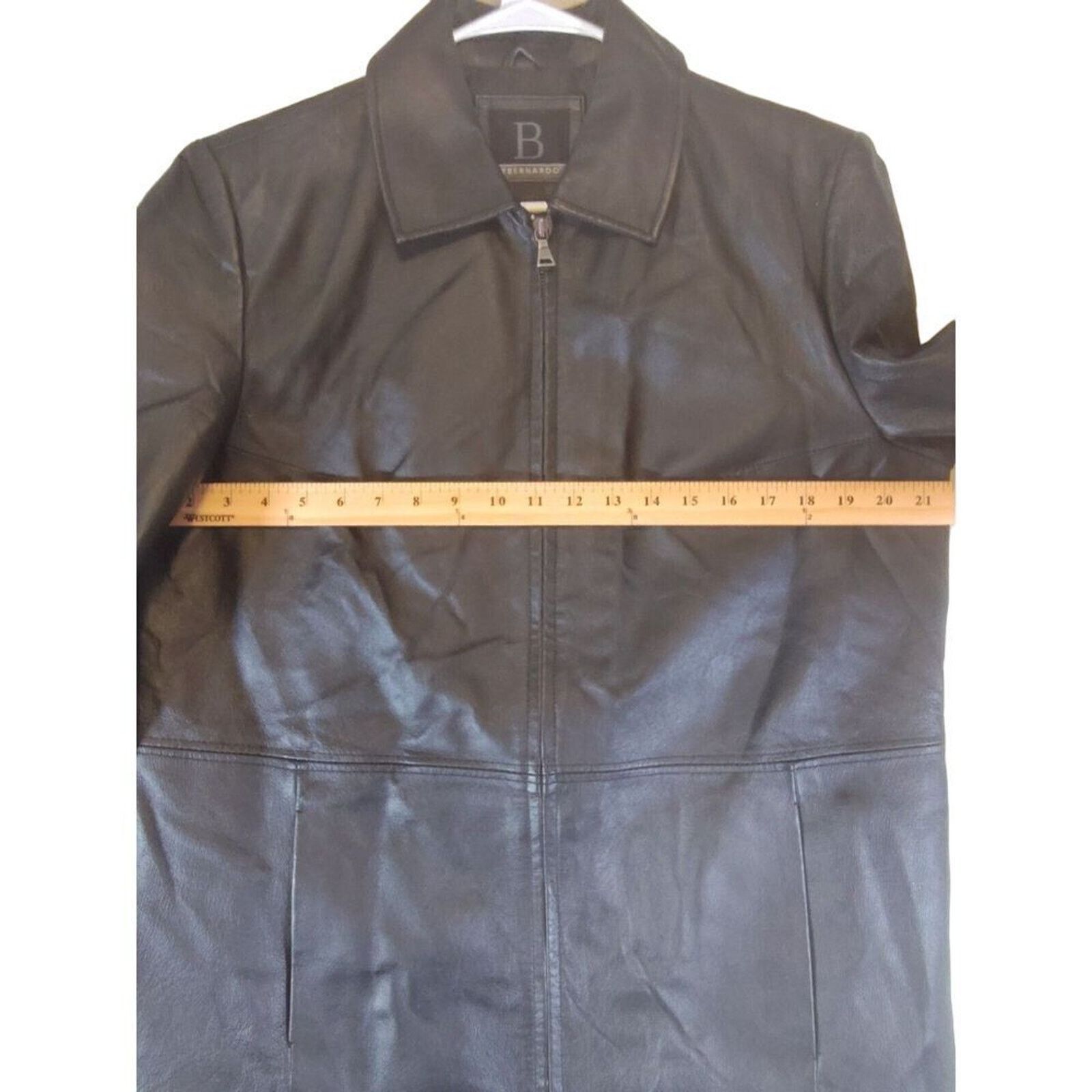 Leather B By BERNARDO Genuine Leather Jacket Womens Sz Large Black Size L / US 10 / IT 46 - 8 Thumbnail