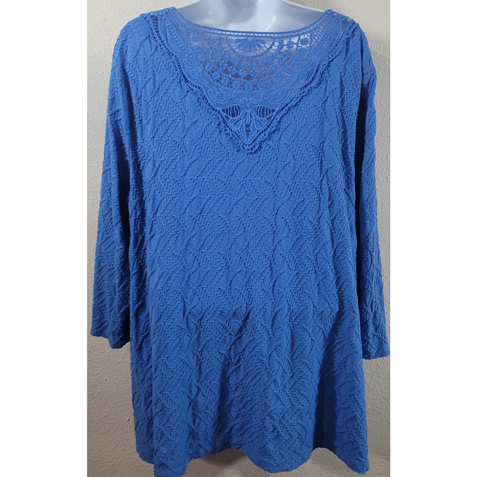 Other Kim Rogers Woman Blue Raised Material Design Top 2X Plus Size XXL / US 16-18 / IT 52-54 - 2 Thumbnail