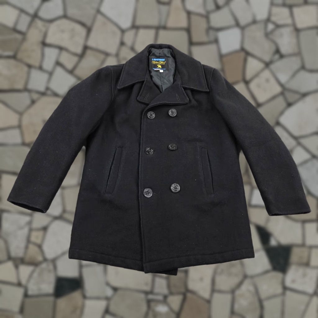 Vintage VINTAGE Spiewak Jacket Mens 40 Wool Blend Golden Fleece Pea Coat Navy Quilted Wool Coat Black Button Pockets Insulated Lined Size US XXS / EU 40 - 1 Thumbnail