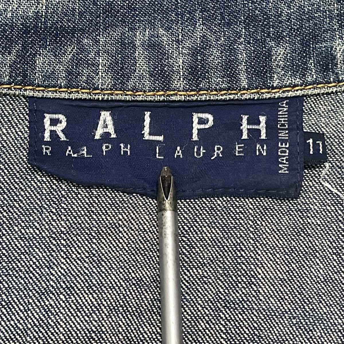 Ralph Lauren Vintage 90s Ralph Lauren Boxy Cropped Trucker Denim Jacket Size M / US 6-8 / IT 42-44 - 17 Thumbnail