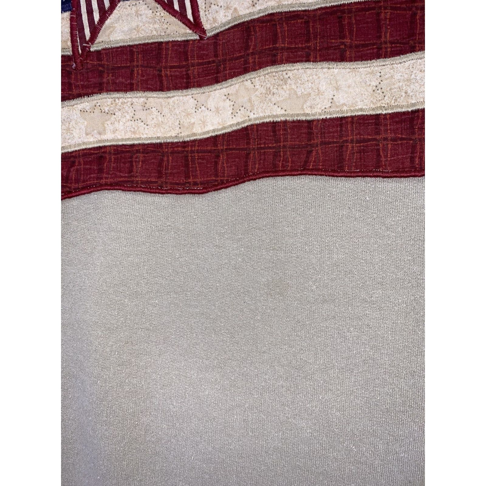 Jerzees VINTAGE Jerzees USA Made American Flag Embroidered Womens Brown Sweatshirt-XL- Size XL / US 12-14 / IT 48-50 - 4 Thumbnail