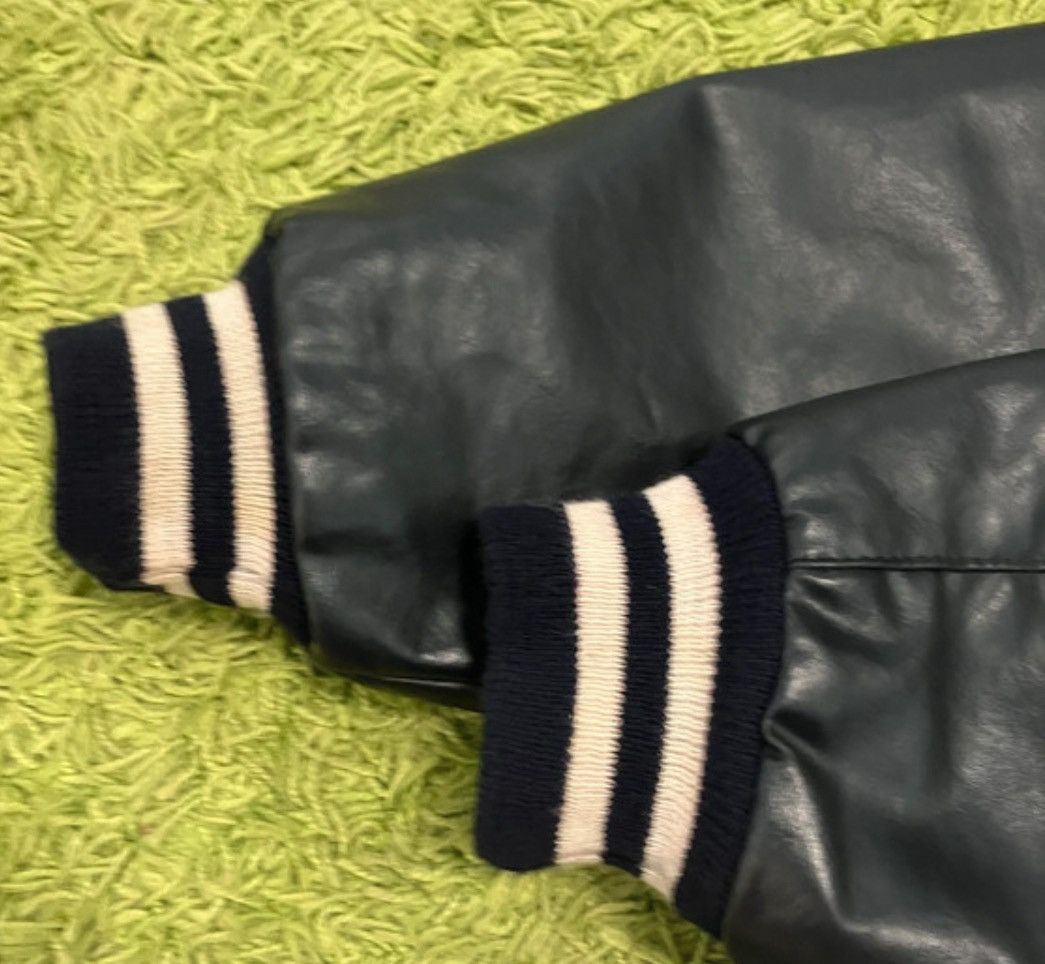 Delong New York Yankees Vtg 90's DeLong Bomber wool leather Jacket