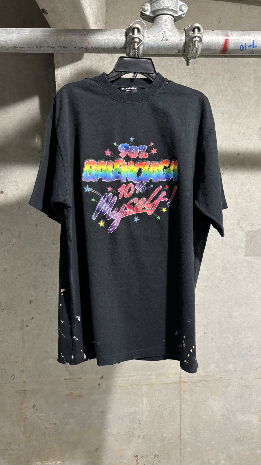 Balenciaga 90% Balenciaga 10% Myself Tee Size US S / EU 44-46 / 1 - 1 Thumbnail