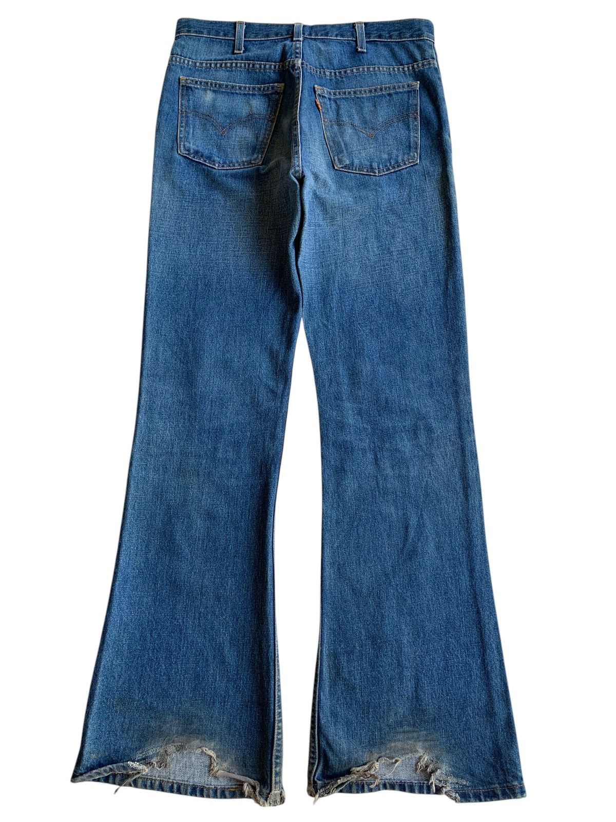 Tornado Mart VINTAGE FLARED LEVIS 646 BOOTCUT DISTRESSED DENIM Size US 32 / EU 48 - 3 Thumbnail