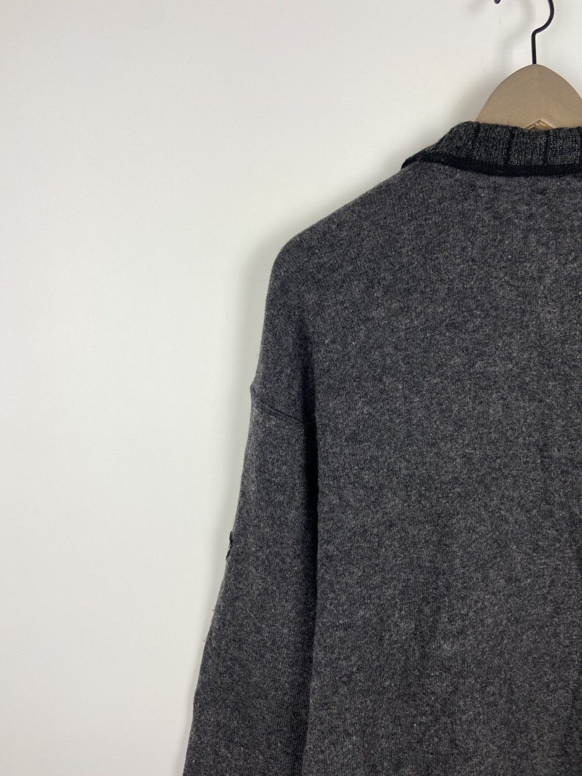 Carlo Colucci Vintage Carlo Colucci Sport 1/2 Zip Gray Polo Wool Sweater Size US XL / EU 56 / 4 - 16 Thumbnail