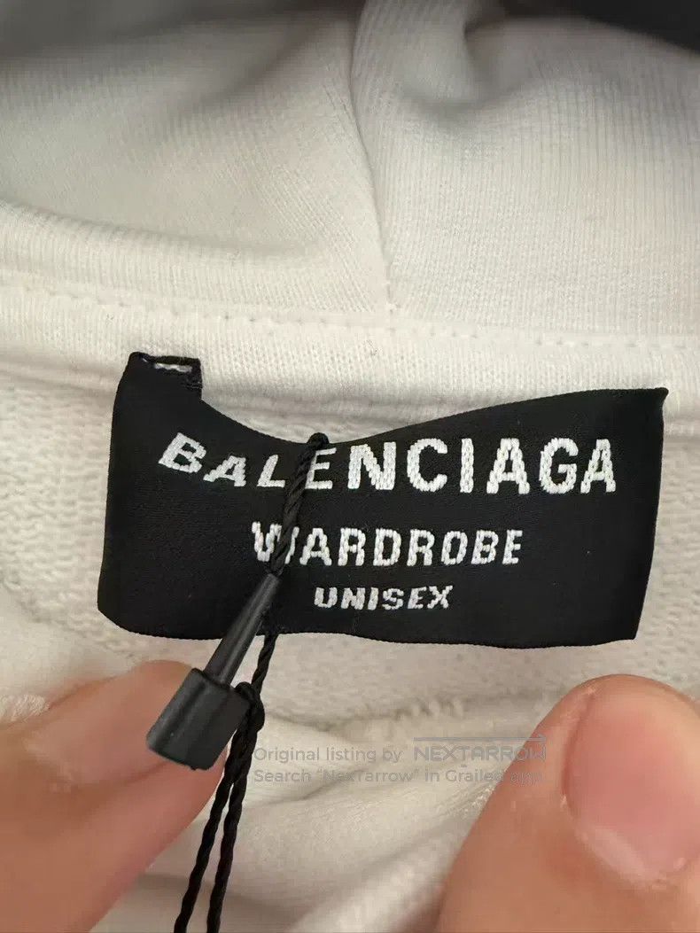 Balenciaga Balenciaga White logo hooded sweatshirt, size XS Size US XS / EU 42 / 0 - 3 Thumbnail
