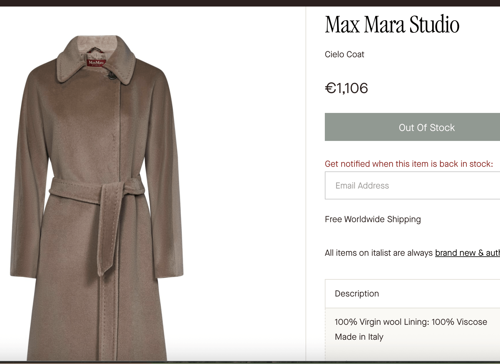 Max Mara Max Mara Studio Cielo Wool Coat Size M / US 6-8 / IT 42-44 - 4 Thumbnail