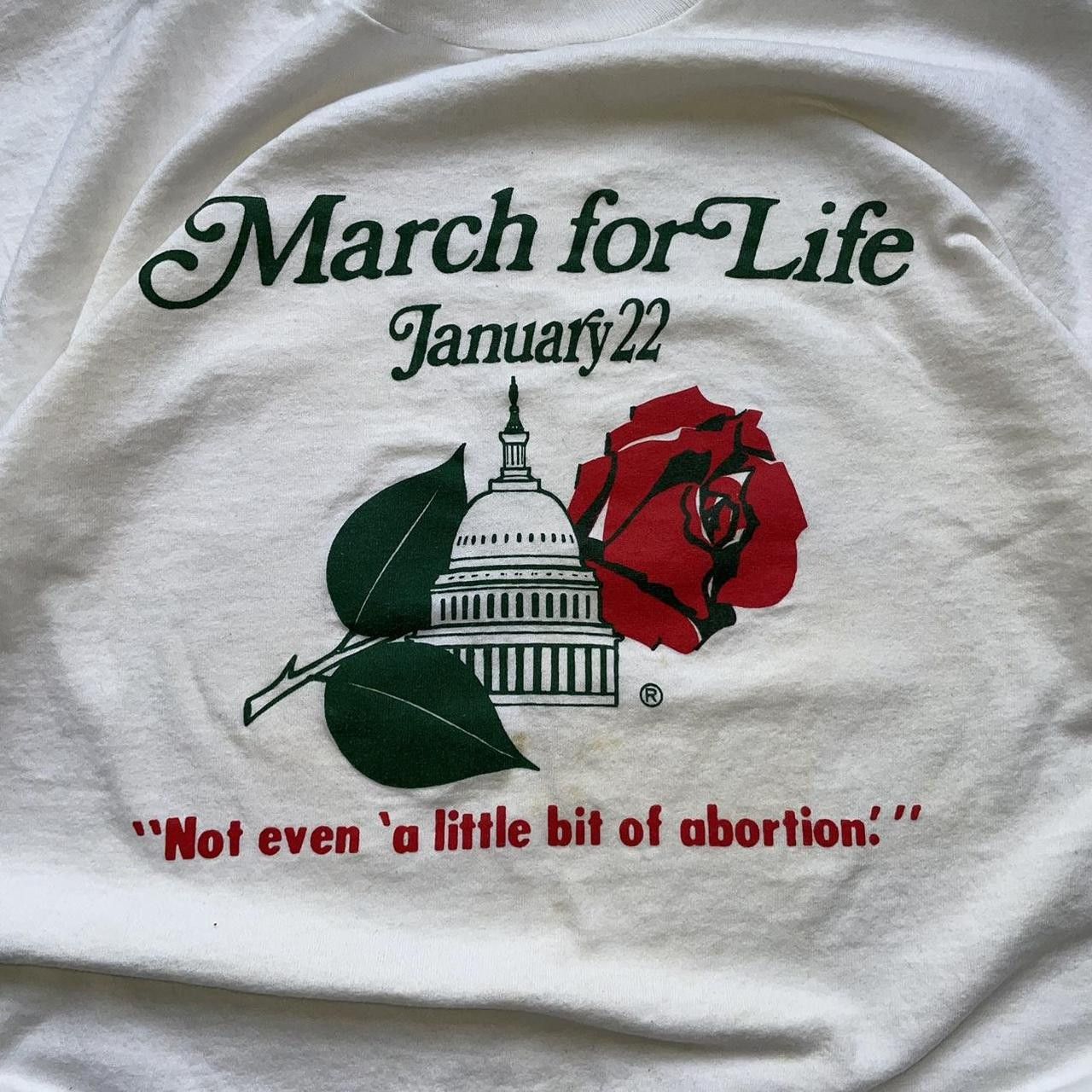 Vintage Vintage 90's March for Life Choose Life Endangered T-shirt Size US XL / EU 56 / 4 - 2 Thumbnail