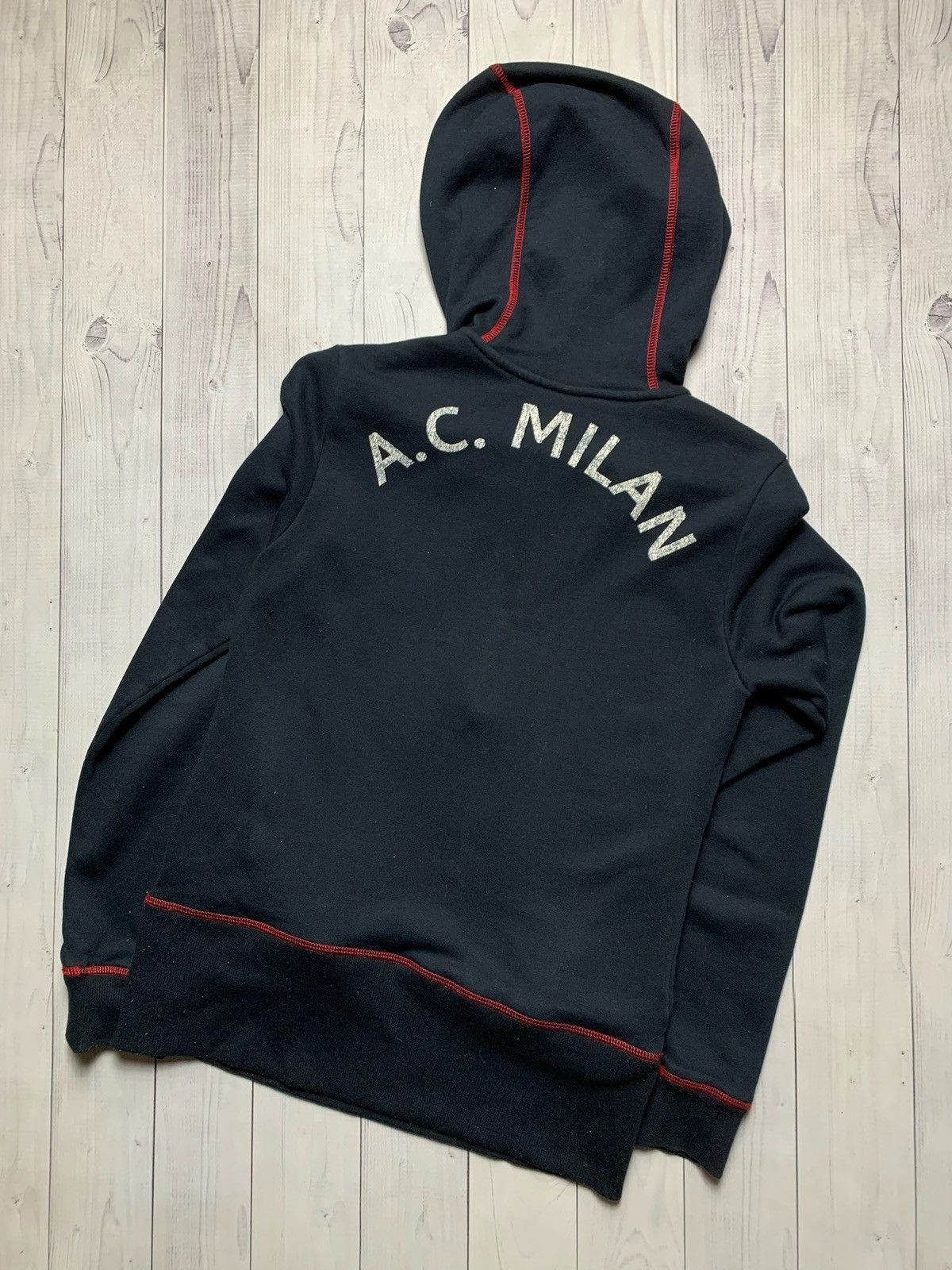 Adidas × Vintage Vintage adidas AC Milan soccer zip hoodie size S women’s Size S / US 4 / IT 40 - 2 Thumbnail