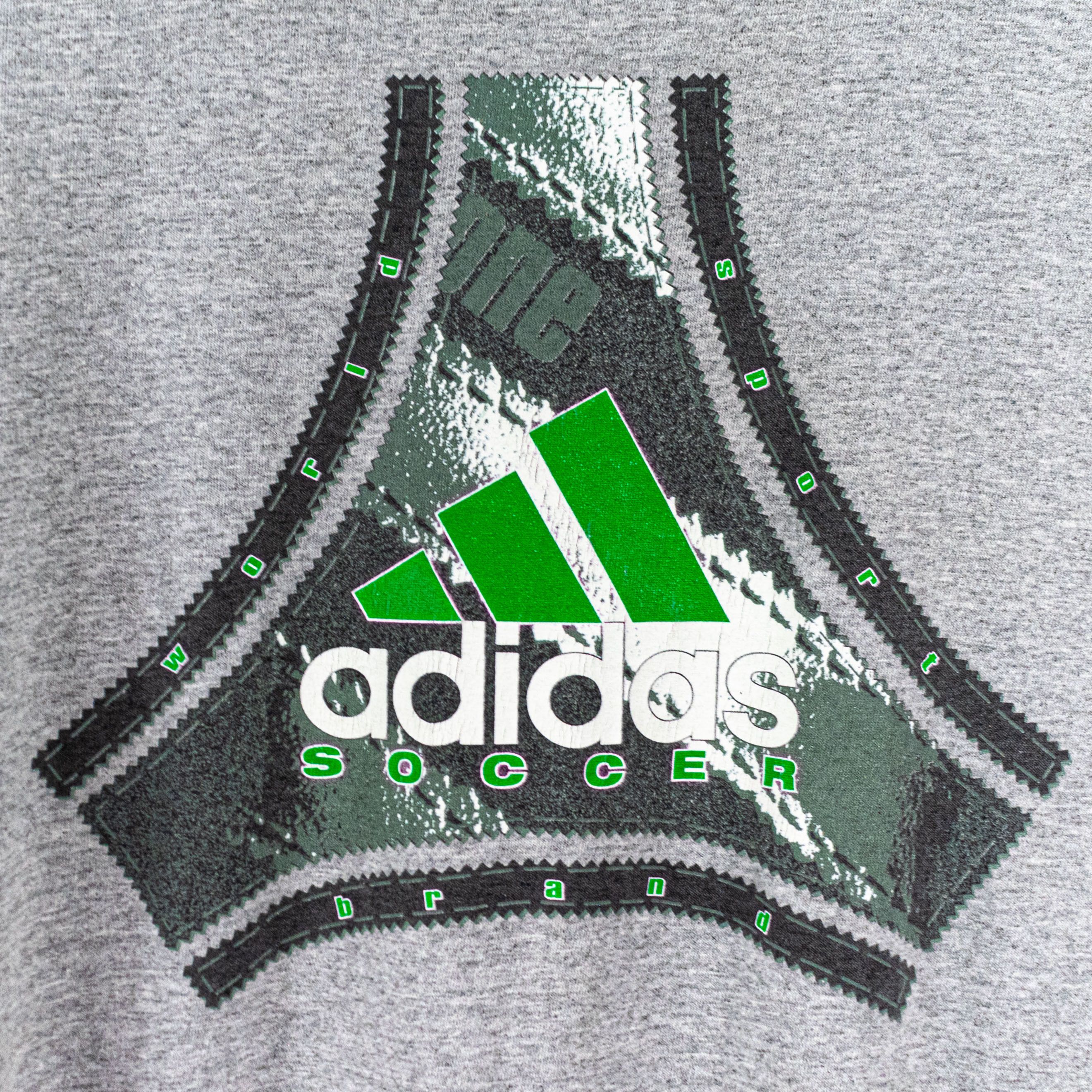 Adidas × Vintage Vintage 90s Adidas Soccer World Sport Brand T-Shirt Futbol Size US S / EU 44-46 / 1 - 5 Thumbnail