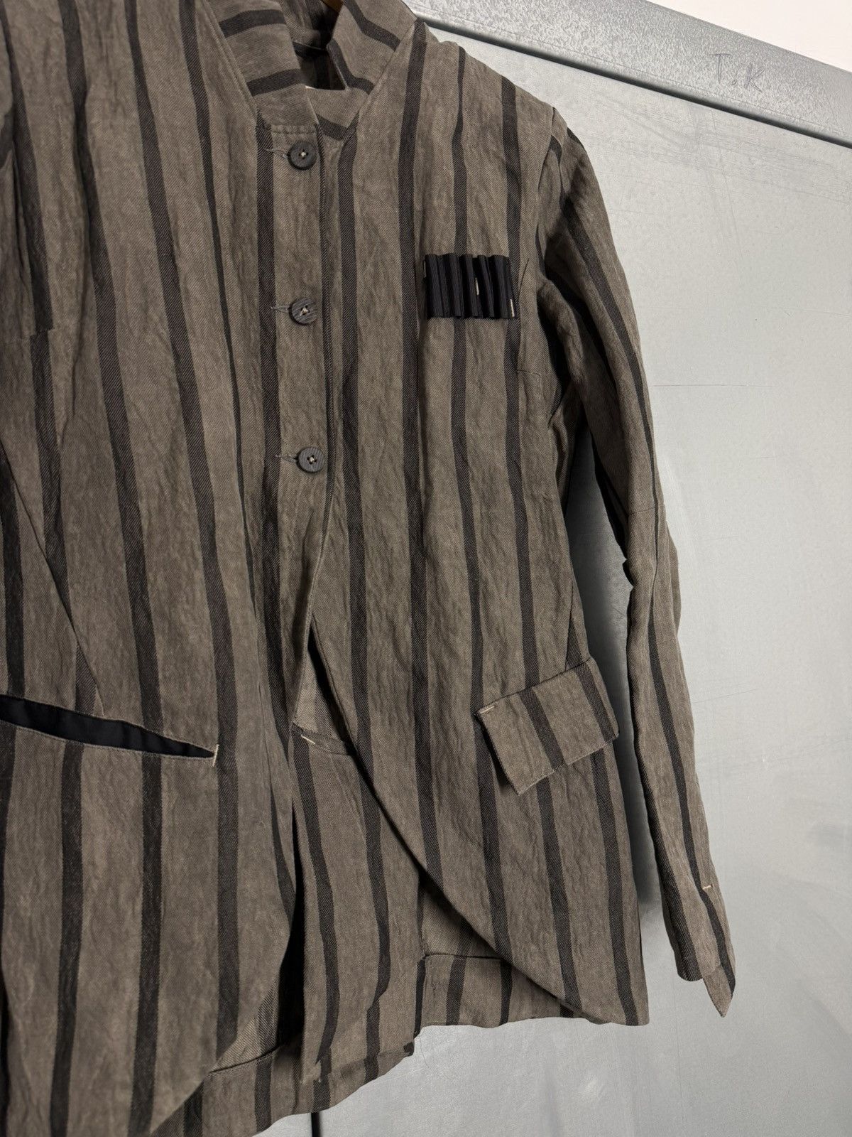 Nostra Santissima Nostra Santissima Hemp Striped Blazer Size US XS / EU 42 / 0 - 5 Thumbnail