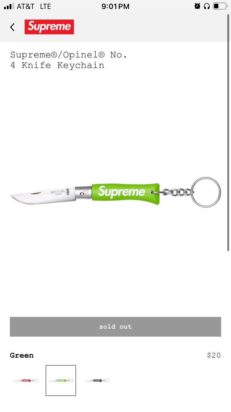 Supreme Supreme@/Opinel@ No. 4 Knife Keychain Size ONE SIZE - 1 Thumbnail