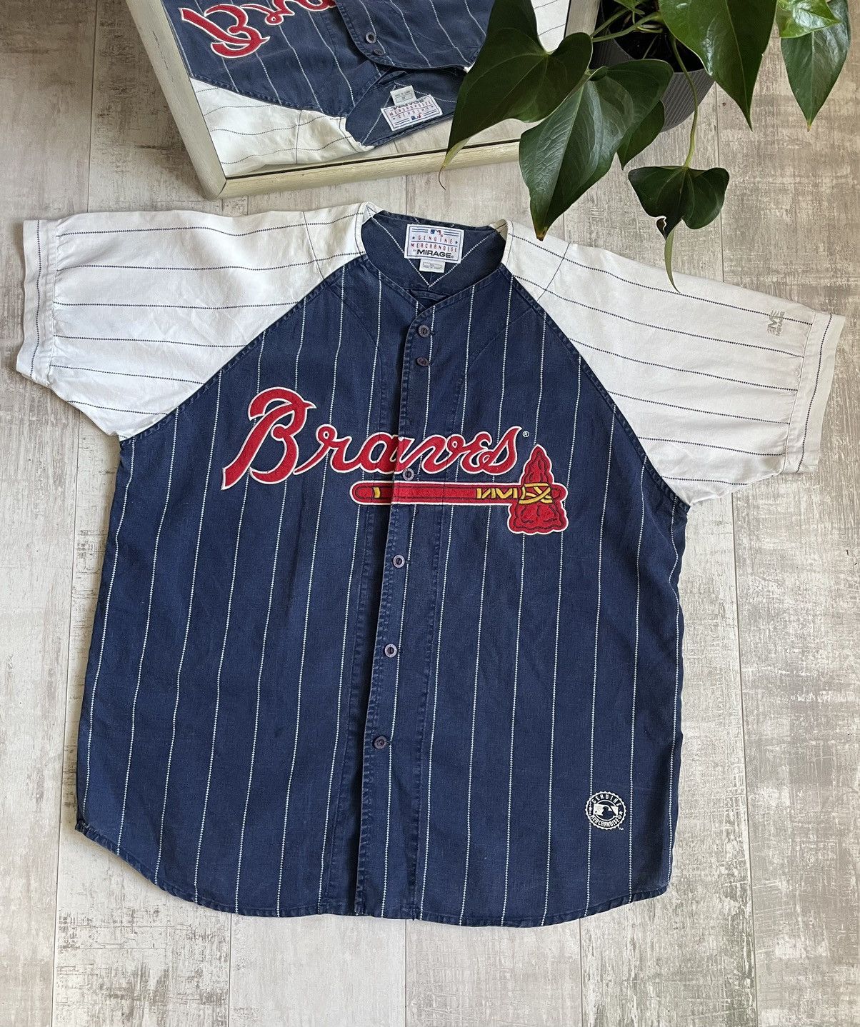 MLB Vintage MLB Atlanta Braves 90’s Jersey Shirt RARE Size US XL / EU 56 / 4 - 1 Thumbnail