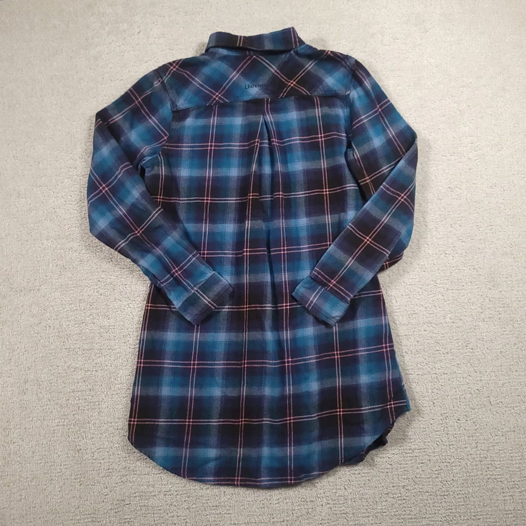 Vintage VINTAGE Legendary Whitetails Flannel Shirt Dress Large Blue Flannel Size L / US 10 / IT 46 - 7 Thumbnail