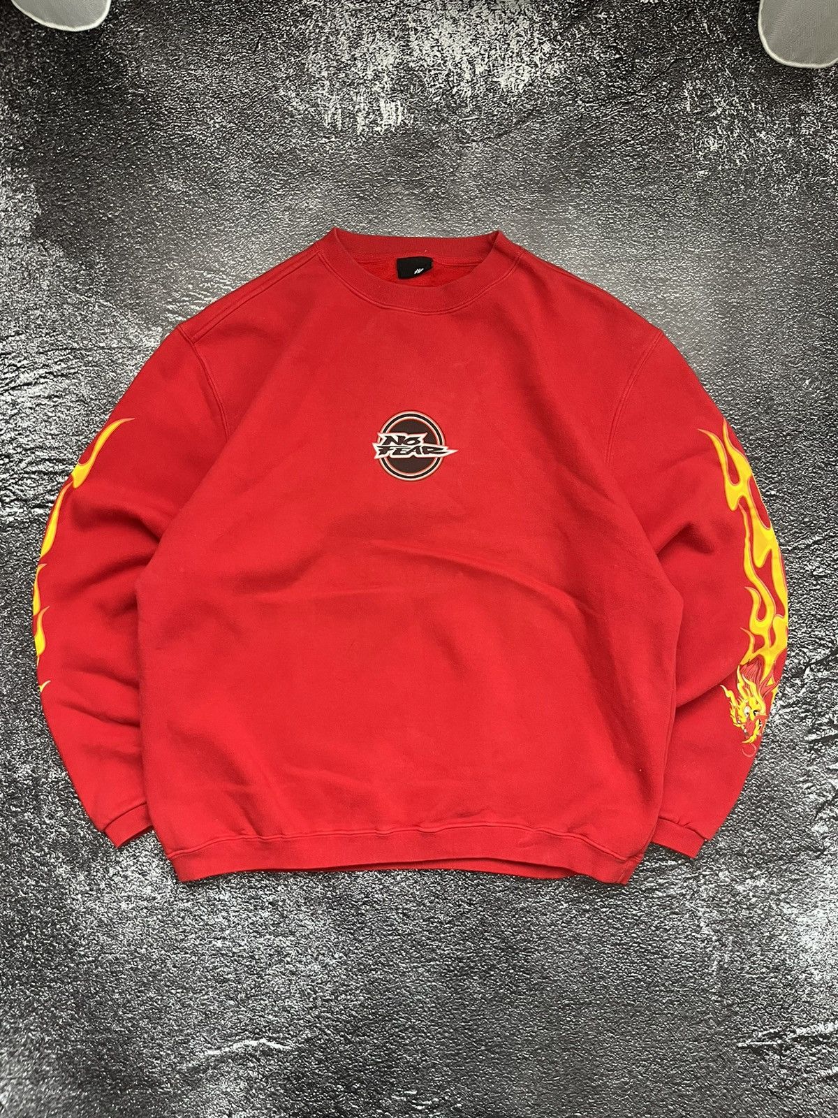 No Fear Crazy Vintage No Fear Flame Dragon Red Sweatshirt Rare SZ L Size US L / EU 52-54 / 3 - 2 Thumbnail