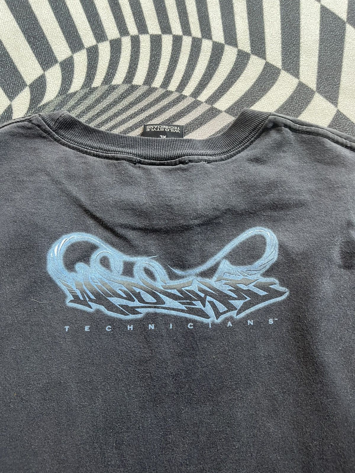 Vintage Vtg Wild Style Technicians Graffiti Gas Mask T-Shirt XL Y2K Size US XL / EU 56 / 4 - 9 Thumbnail