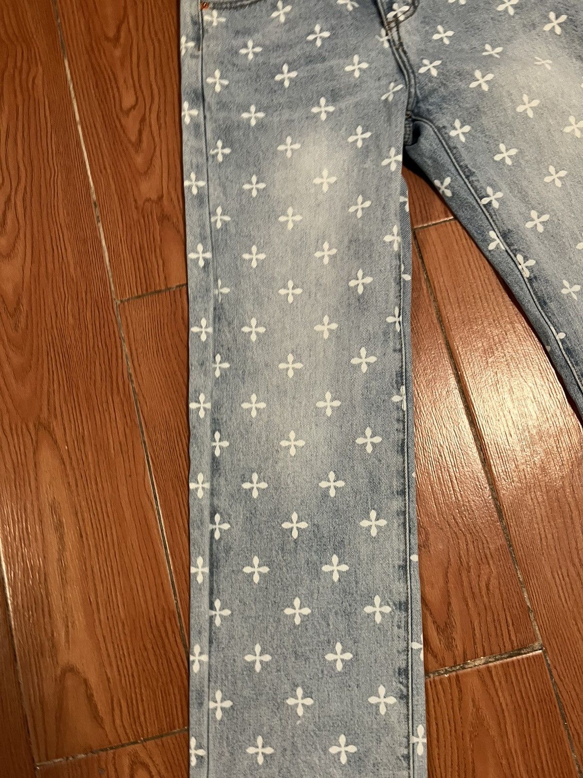 SMFK SMFK monogram LV style jeans Size 27" / US 4 / IT 40 - 2 Thumbnail