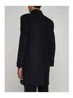 Saint Laurent Paris o1s1wg110126 758054 Coat in Wool in Black Size US L / EU 52-54 / 3 - 4 Thumbnail