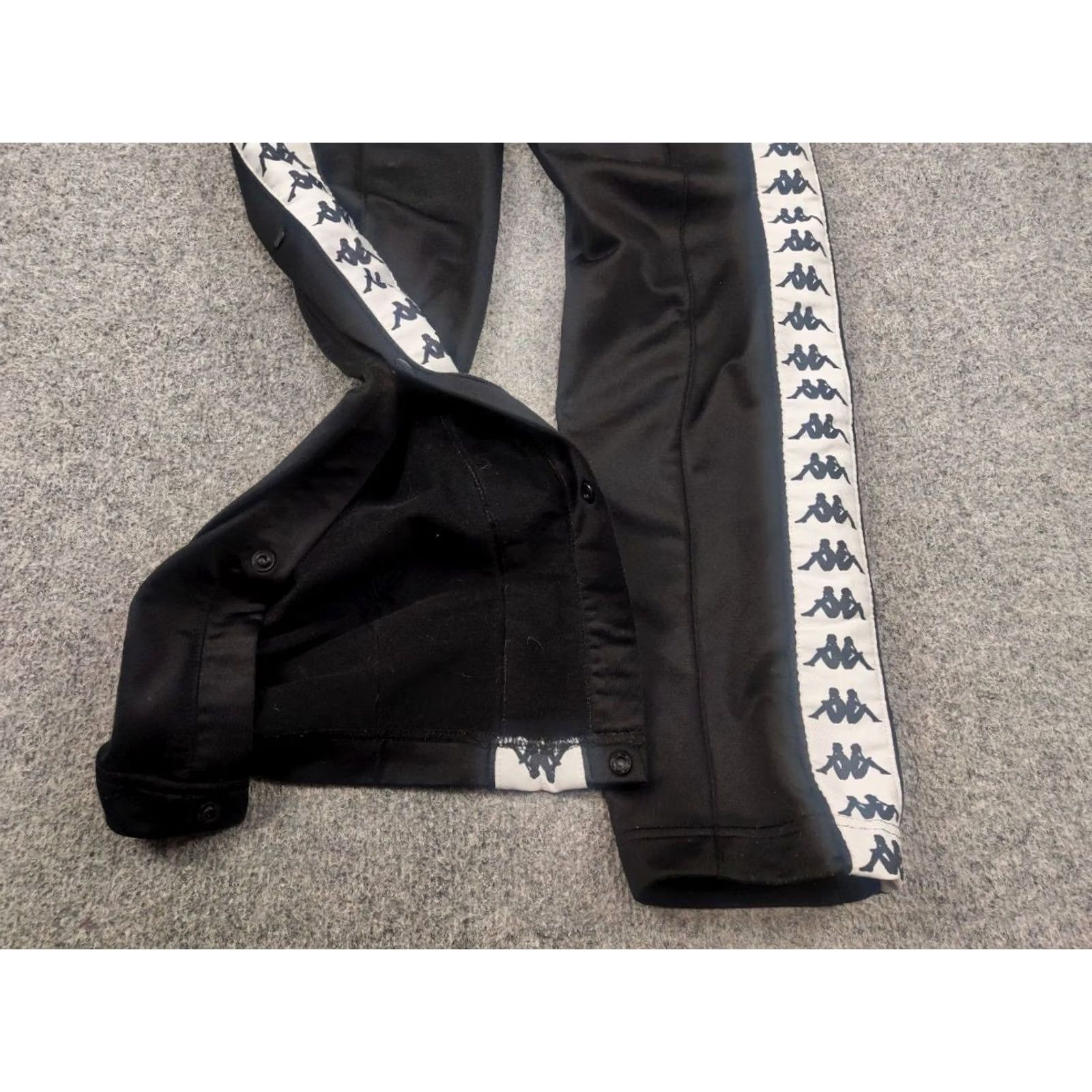 Kappa Kappa track pants vintage black logo sweatpants Y2K style with buttons Size US 33 - 6 Thumbnail