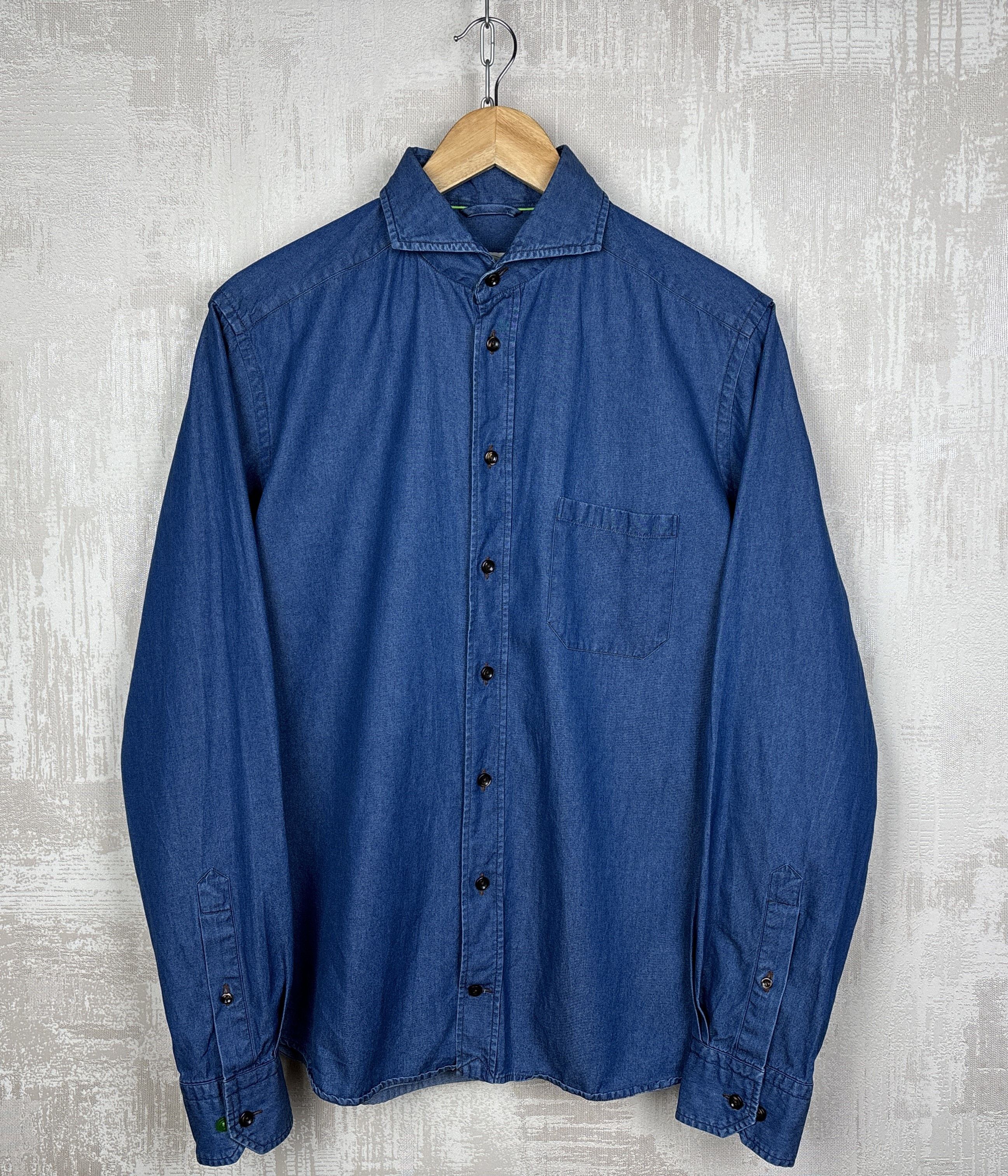 Eton Eton Contemporary Denim Dress Shirt Button Up Size US M / EU 48-50 / 2 - 10 Thumbnail