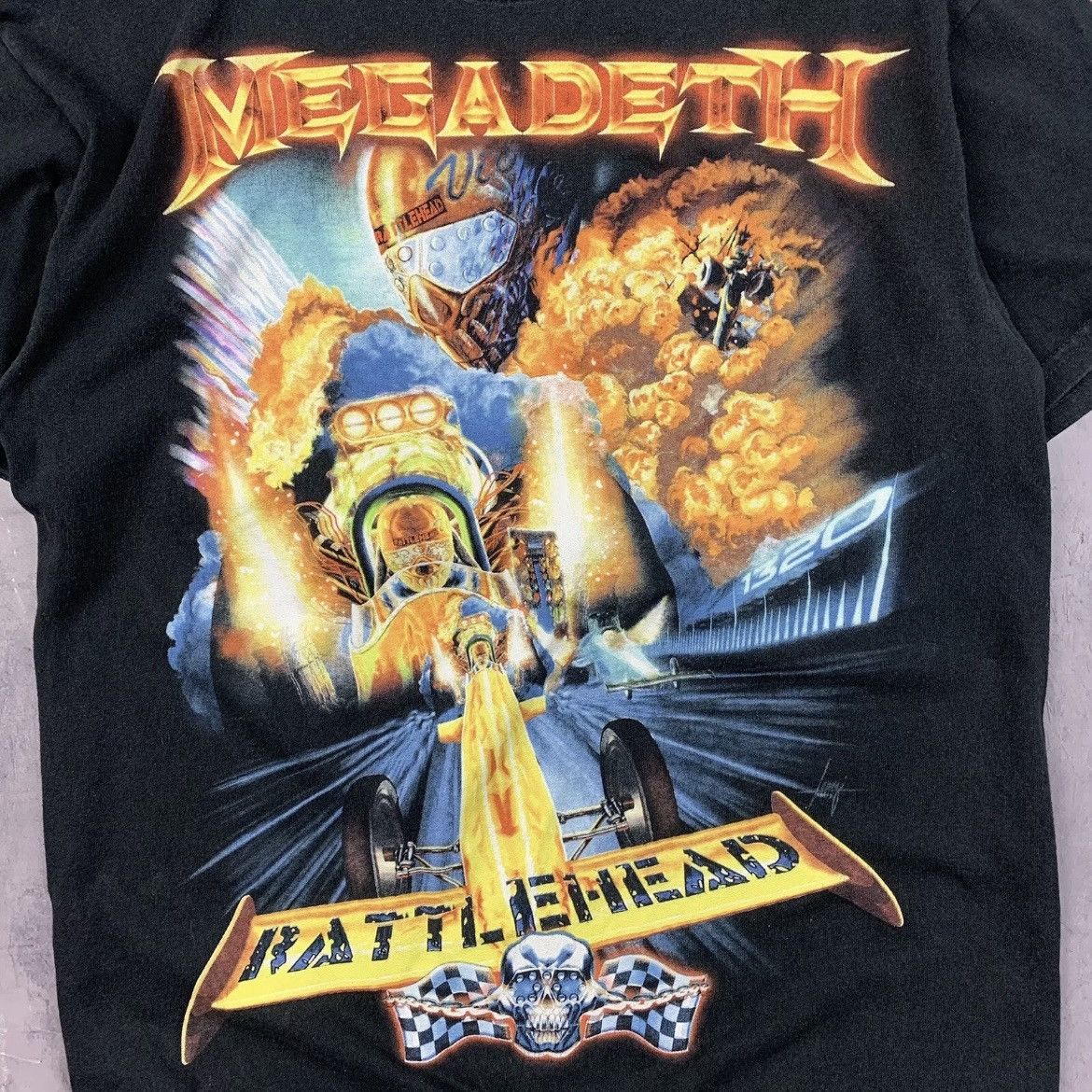 Band Tees Rare! Vintage Megadeth Battlehead Tee Big Logo 00s L Size Size US L / EU 52-54 / 3 - 6 Thumbnail