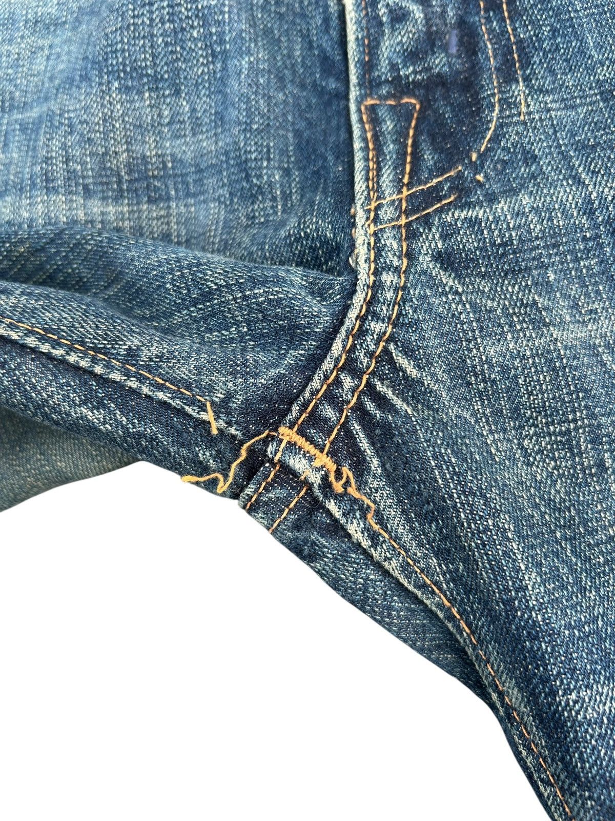 Kapital Vintage Japanese Brand Selvedge Distressed Repair Denim Jean Size US 33 - 11 Thumbnail