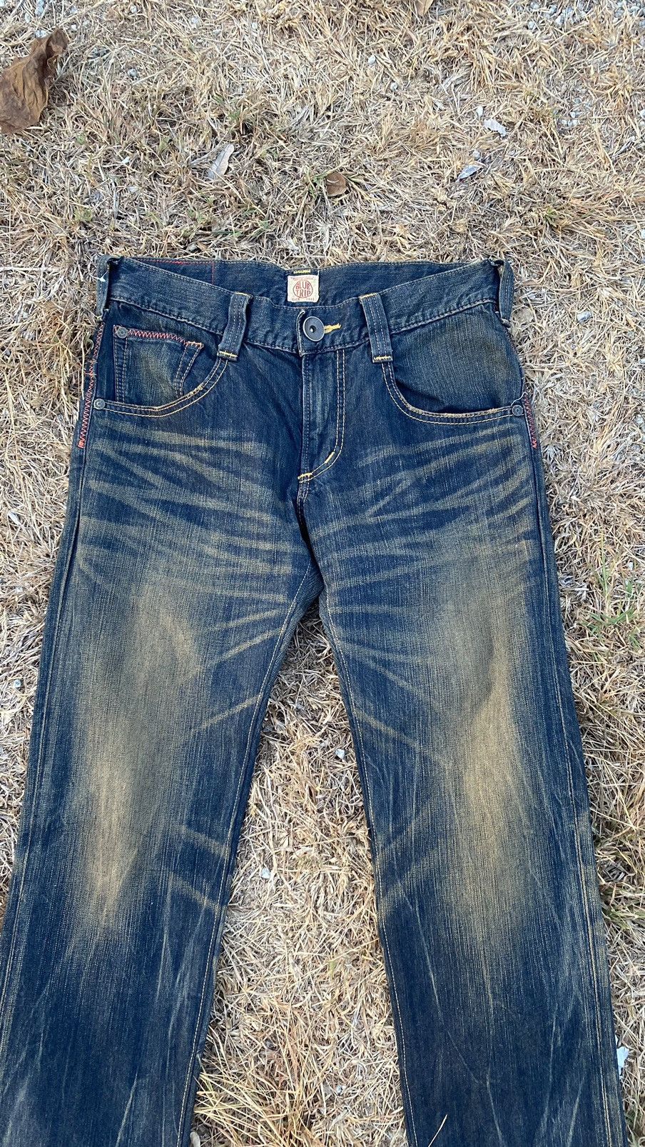 Edwin Edwin Blue Trip Buckle Jeans Very Nice Design Size US 33 - 5 Thumbnail