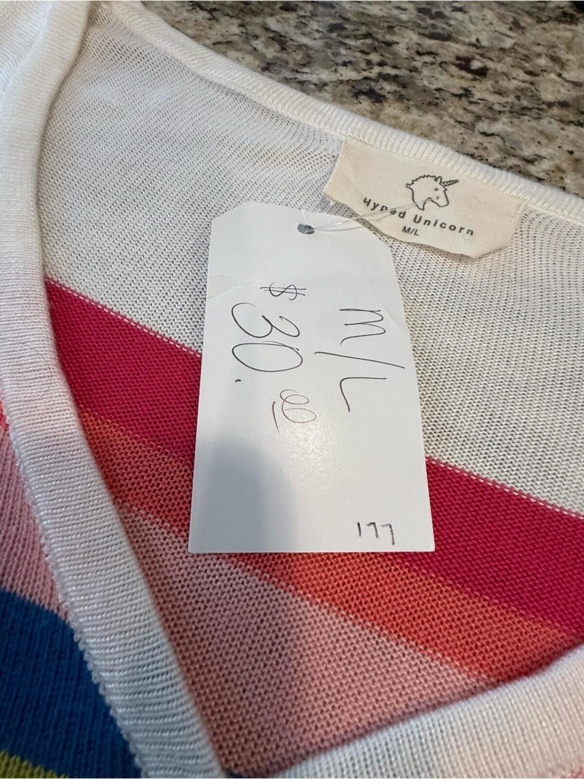 Other Hyped Unicorn retro cardigan rainbow V neck button front M/L Size M / US 6-8 / IT 42-44 - 7 Thumbnail