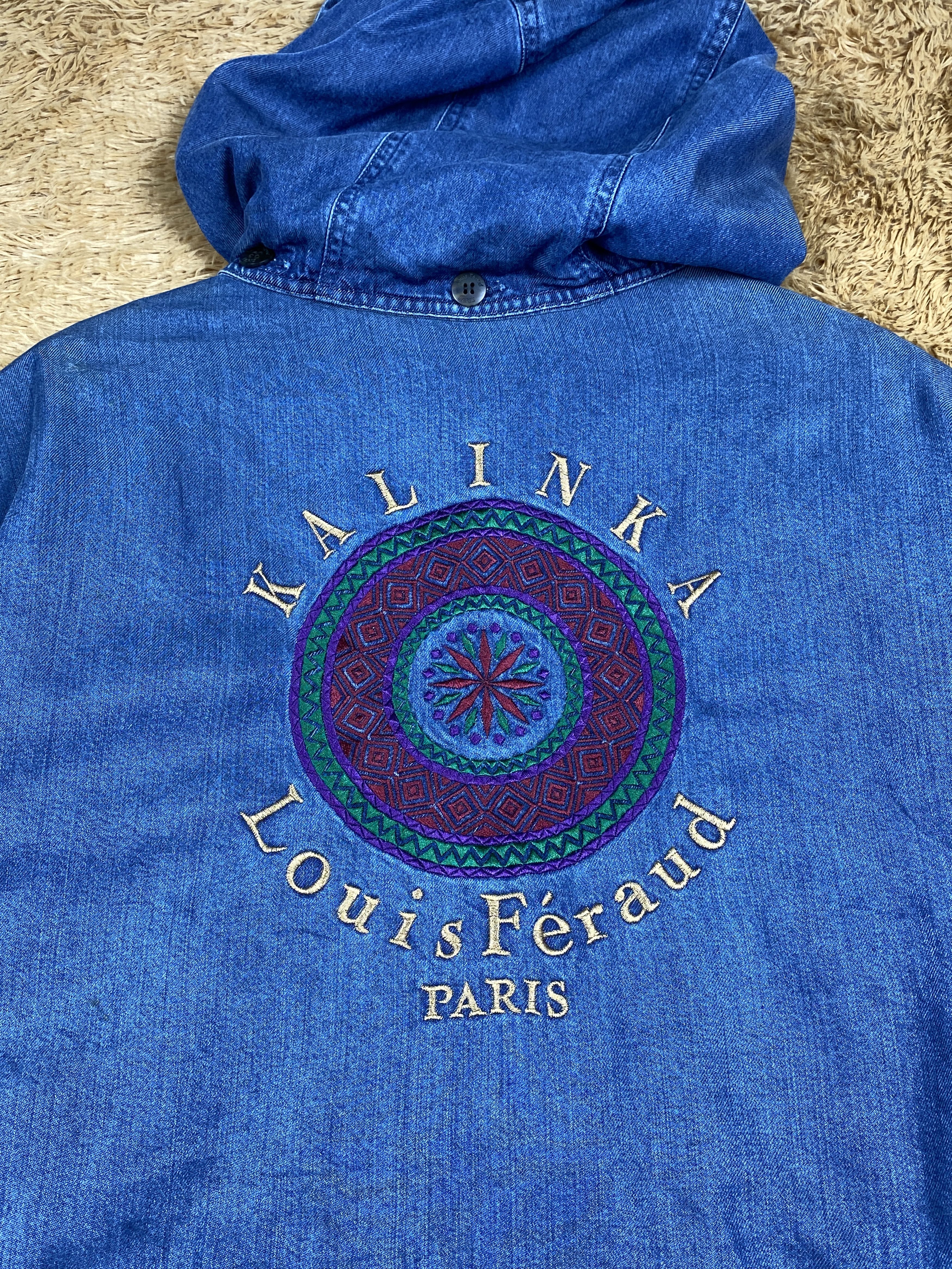 Louis Feraud Vintage Louis Feraud Hoodie Denim Jacket J1674 Size US L / EU 52-54 / 3 - 7 Thumbnail