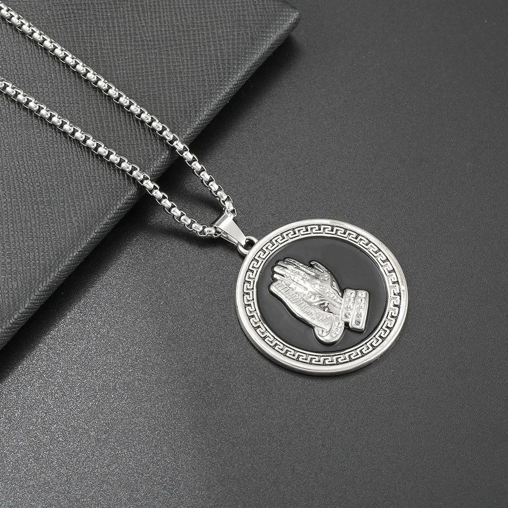 Jewelry × Vintage Vintage Hands Pray Necklace Size ONE SIZE - 1 Thumbnail