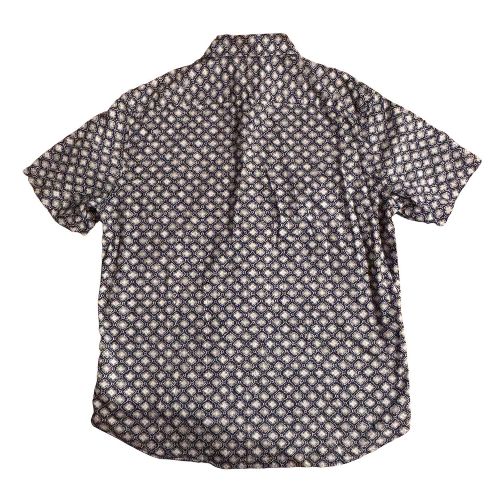 UNTUCKit Untuckit Blue Medallion Print S/SButton Up Cotton Medium Size US M / EU 48-50 / 2 - 3 Thumbnail