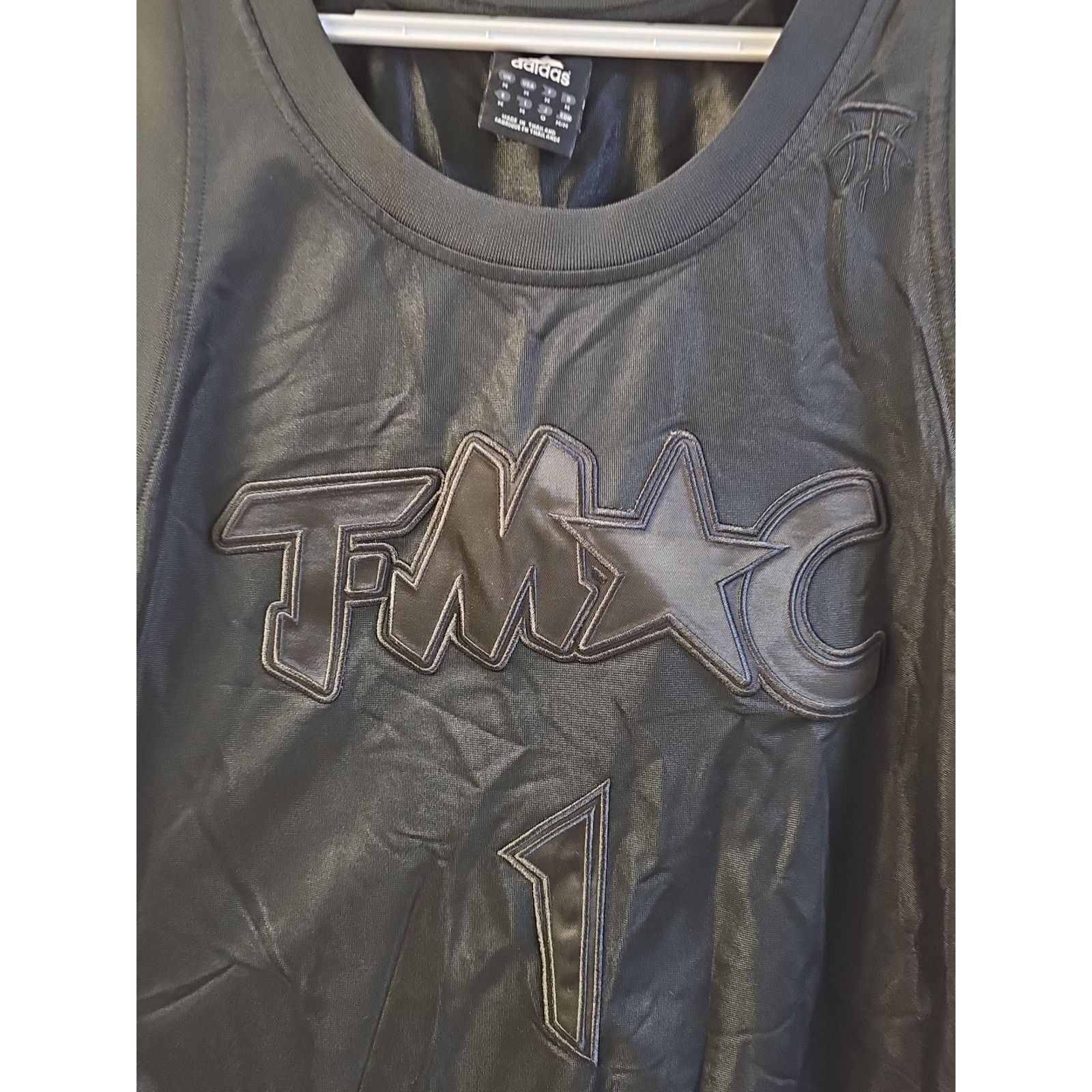 Adidas Adidas Designed Exclusively Tracy McGrady Black Jersey Sz M Size US M / EU 48-50 / 2 - 2 Thumbnail