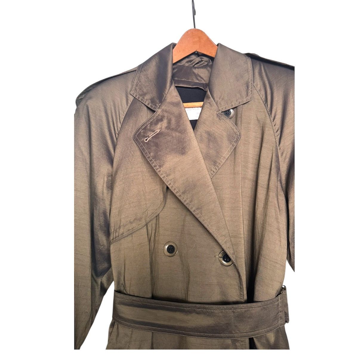 Jones New York × Vintage Vintage Jones New York Olive Double Breasted Trench Coat Size M / US 6-8 / IT 42-44 - 3 Thumbnail