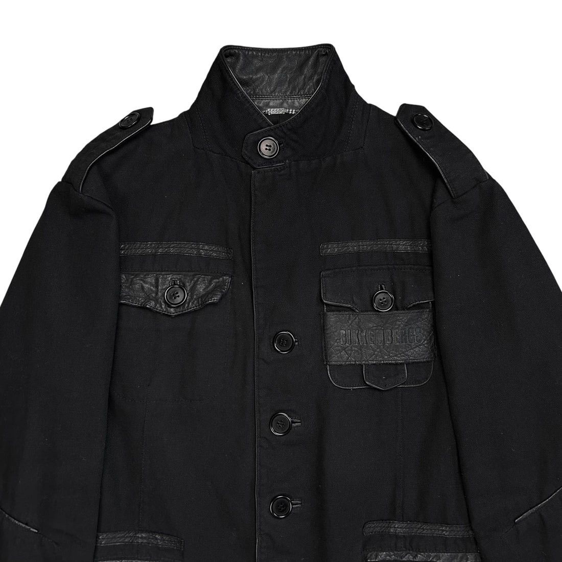 Dirk Bikkembergs Dirk Bikkembergs Leather Applicated Military Blazer Size US M / EU 48-50 / 2 - 5 Thumbnail