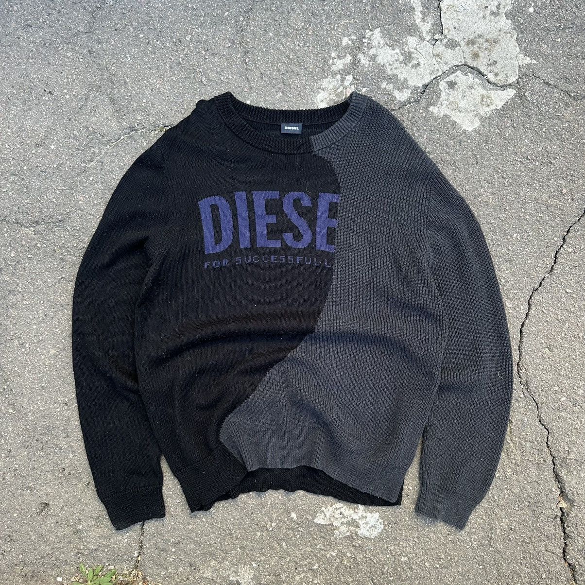 Diesel Luxury Diesel Sweater Knitsweater 90s Y2K Big Logo Custom Size US XL / EU 56 / 4 - 1 Thumbnail