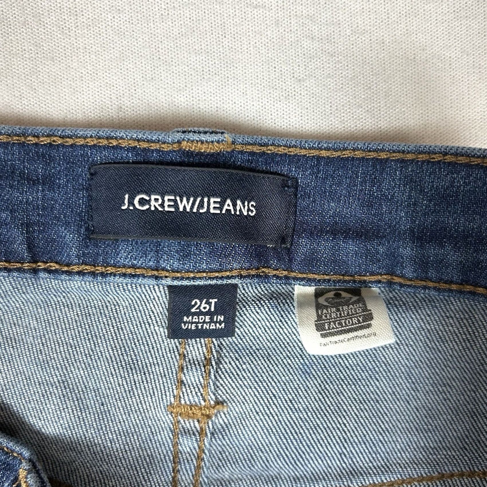 J.Crew VINTAGE J.Crew Jeans Women's 26T Straight Denim Blue 30in Inseam Rise Mid 8.5-10.5in Stretch Pocket Size 26" / US 2 / IT 38 - 5 Thumbnail