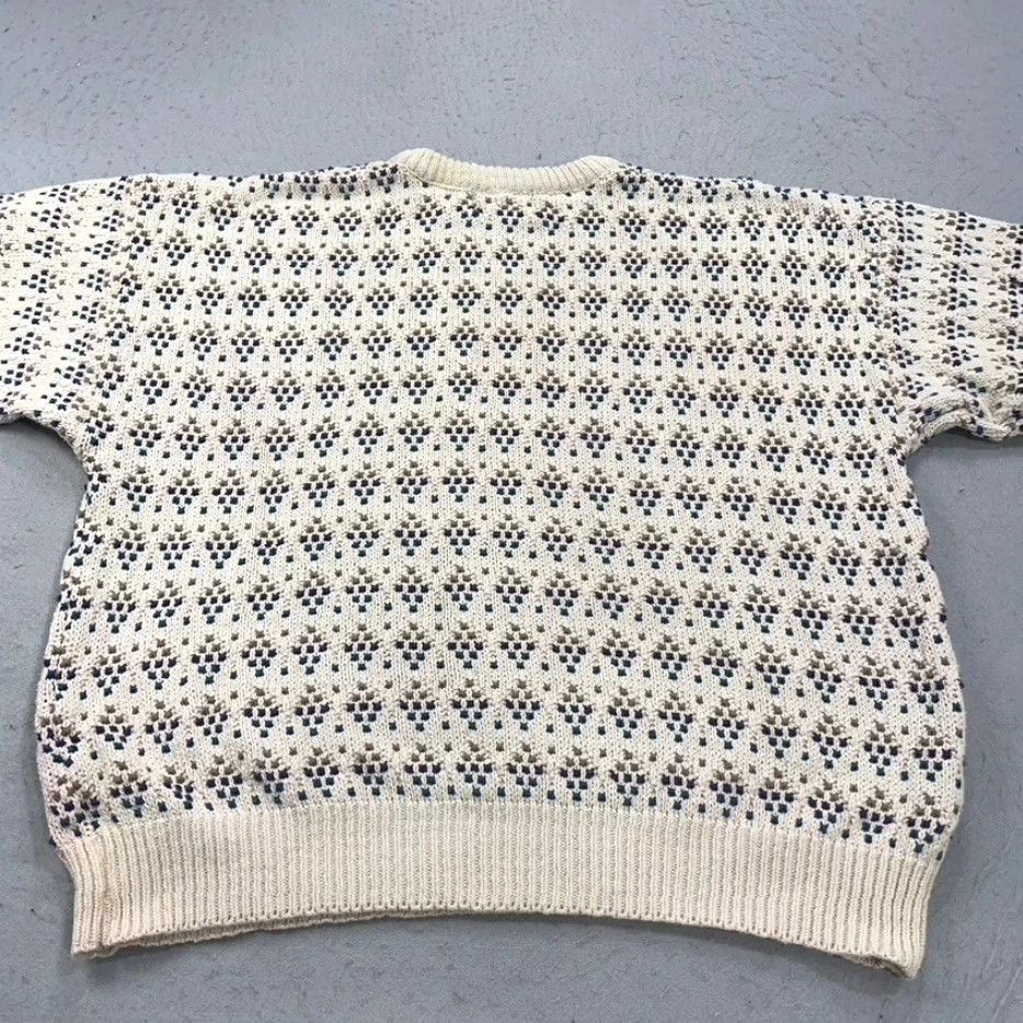 Eddie Bauer VINTAGE Eddie Bauer Sweater Mens XL Beige Birdseye Grandpa Crewneck Knit 90s Size US XL / EU 56 / 4 - 6 Thumbnail