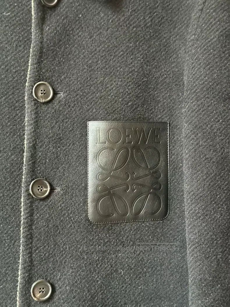 Loewe Loewe Leather Patch Wool Coat Size M / US 6-8 / IT 42-44 - 3 Thumbnail