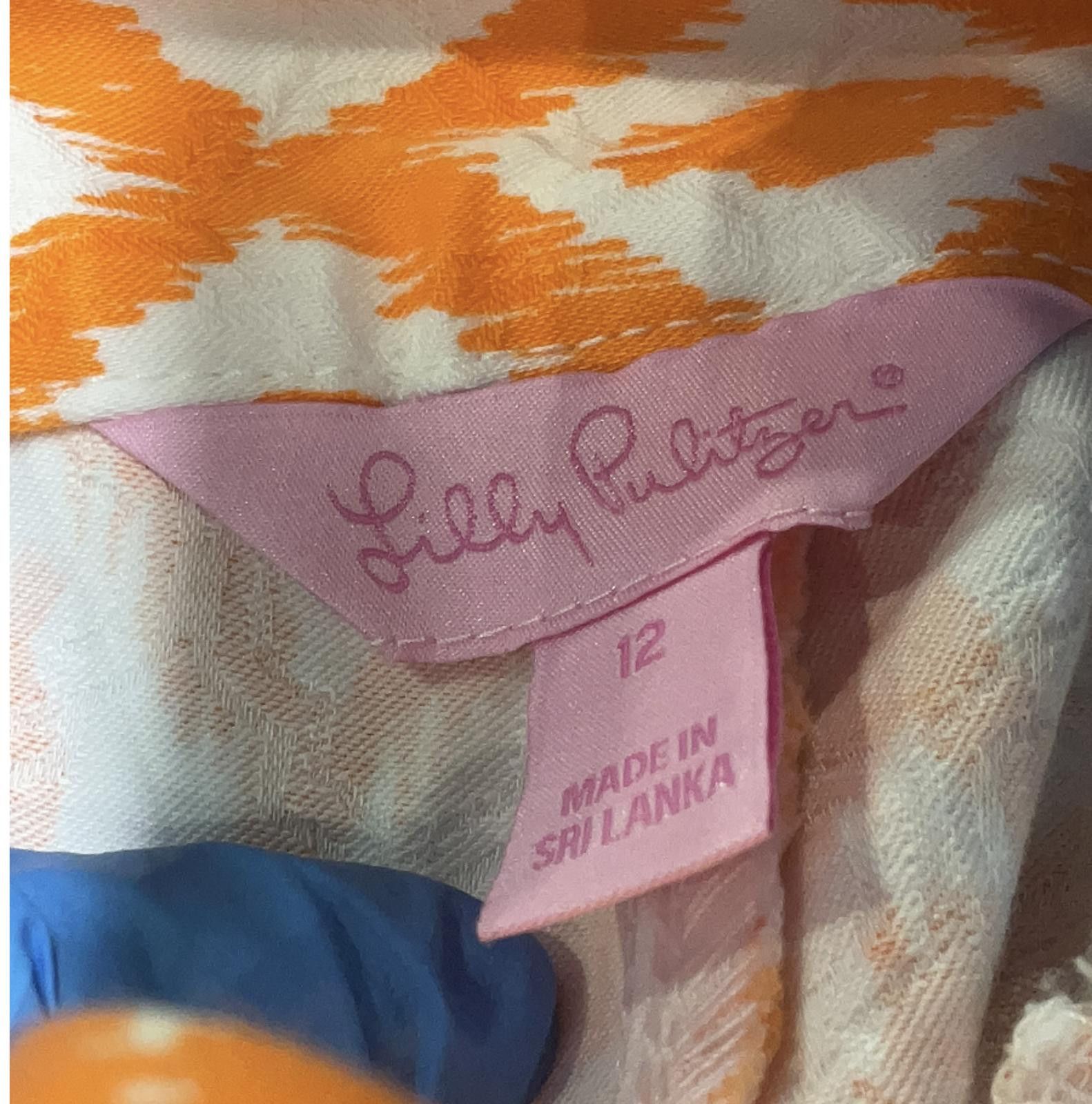 Other Lilly Pulitzer Size 12 Ellie Little Fish Nectar Orange Short Size 34" / US 12 / IT 48 - 4 Thumbnail