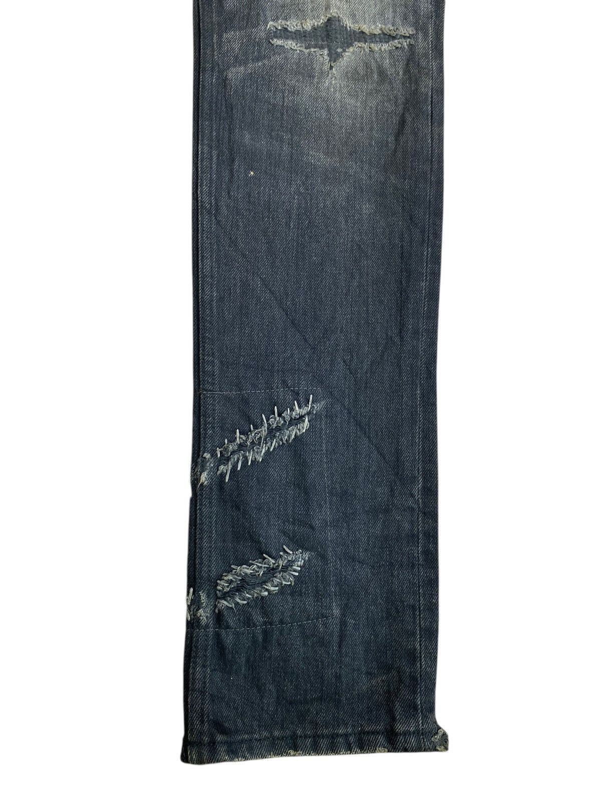 Japanese Brand Ego Tripping Japan Kurt Slim Fit Distressed Denim Size US 31 - 7 Thumbnail
